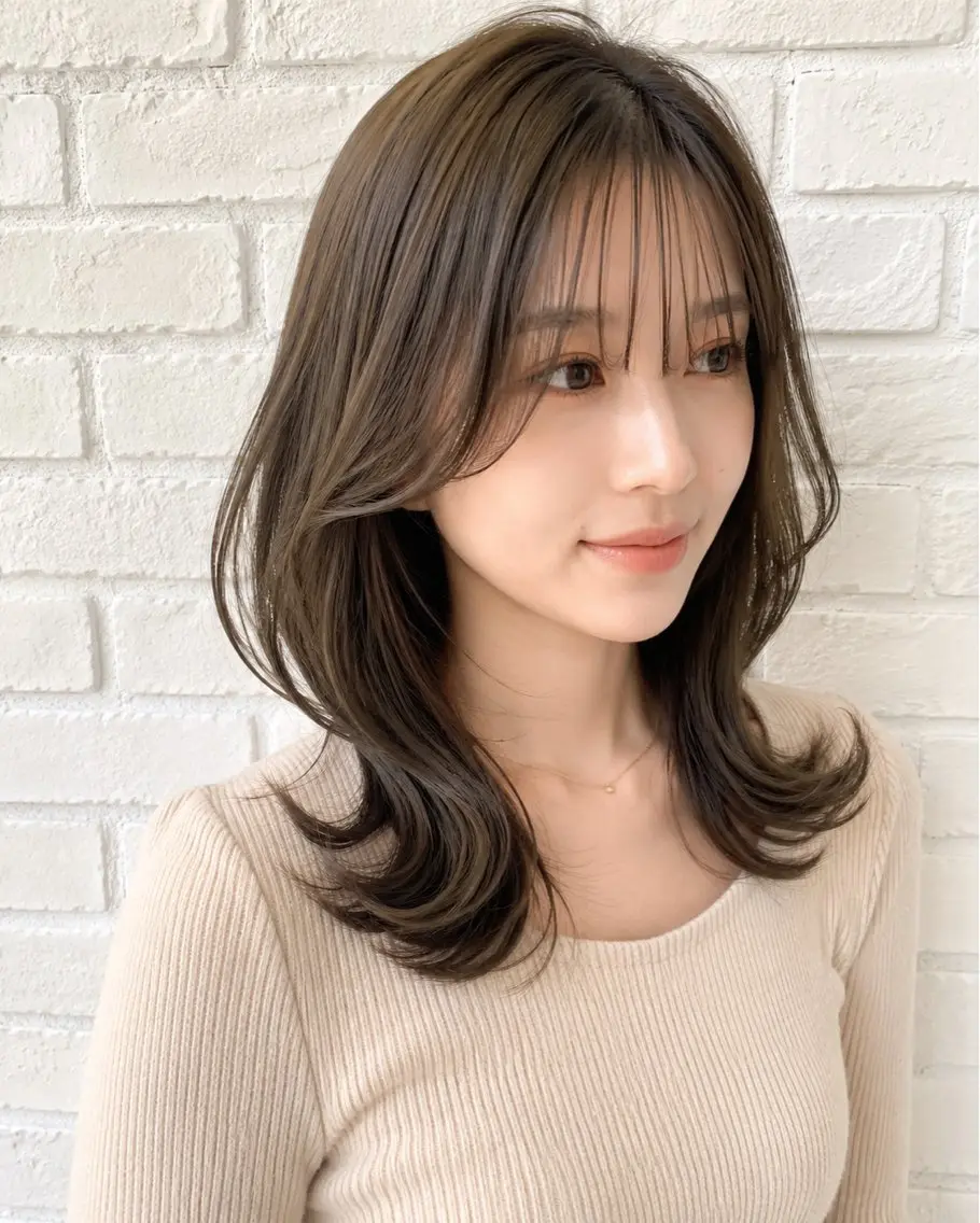ミディアム カラー 透明感カラー/艶髪/ 🫧乳井悠香のヘアスタイル