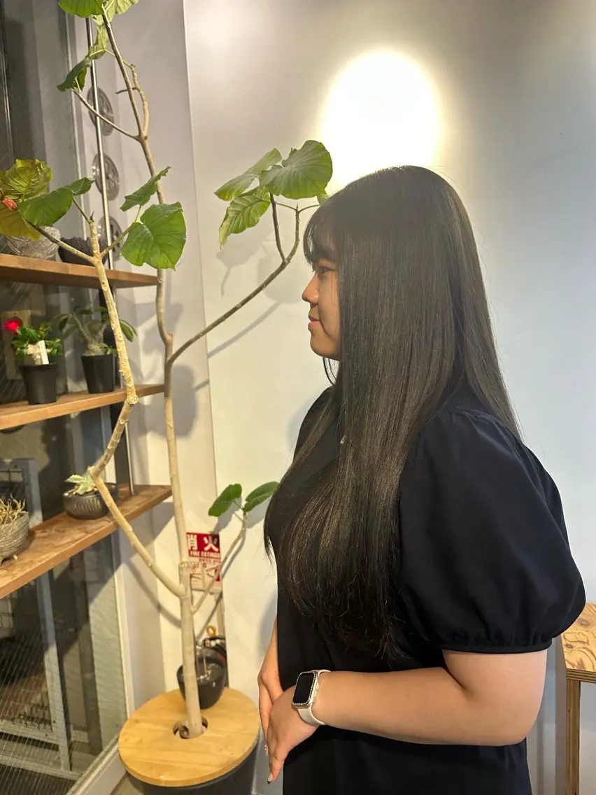 ロング ヘアカラー トリートメント コミヤ ミズホのヘアスタイル