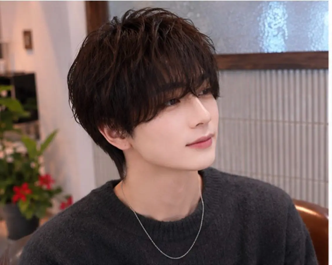 ショート メンズ センターパート メンズ韓国風 マッシュ メンズウルフカット 韓国風ヘア カット 💎Dia💎メンズ 理容師/🪼めぐ🪼のヘアスタイル