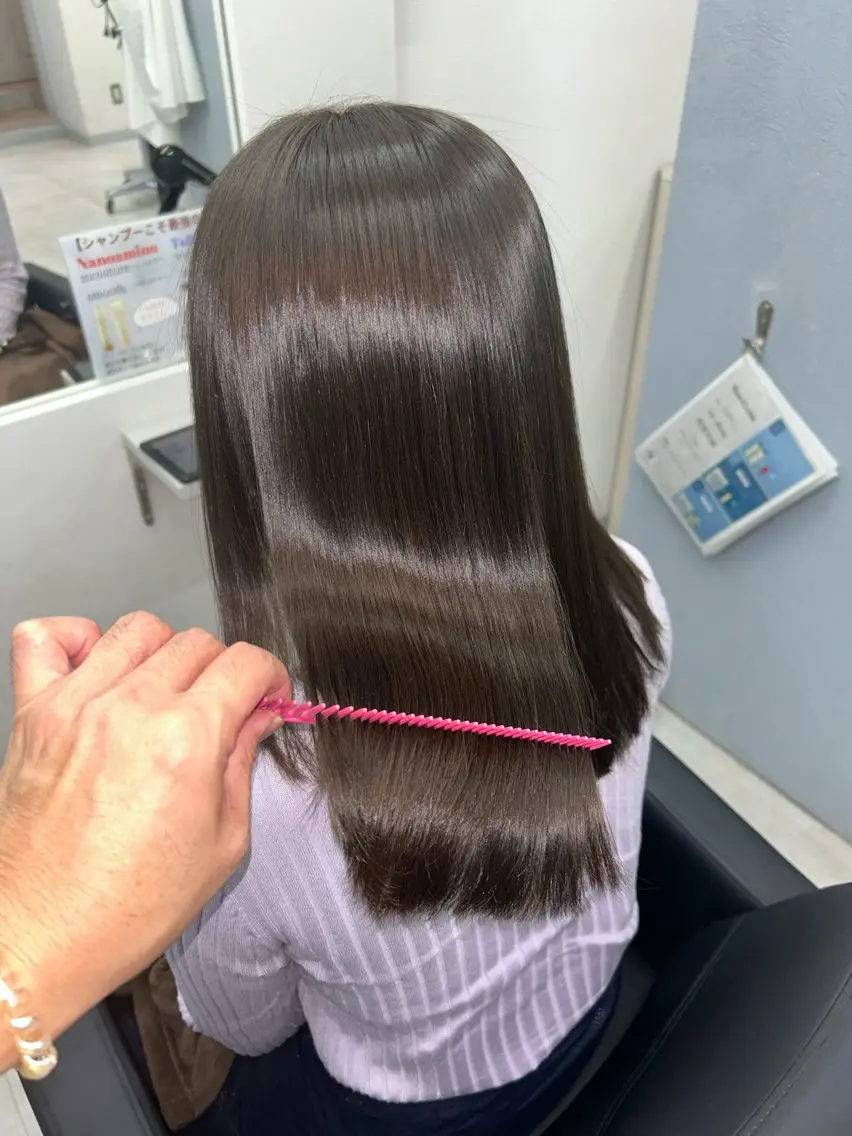 ミディアム 髪質改善 トリートメント カットモデル急募🌈 技術責任者久保のヘアスタイル