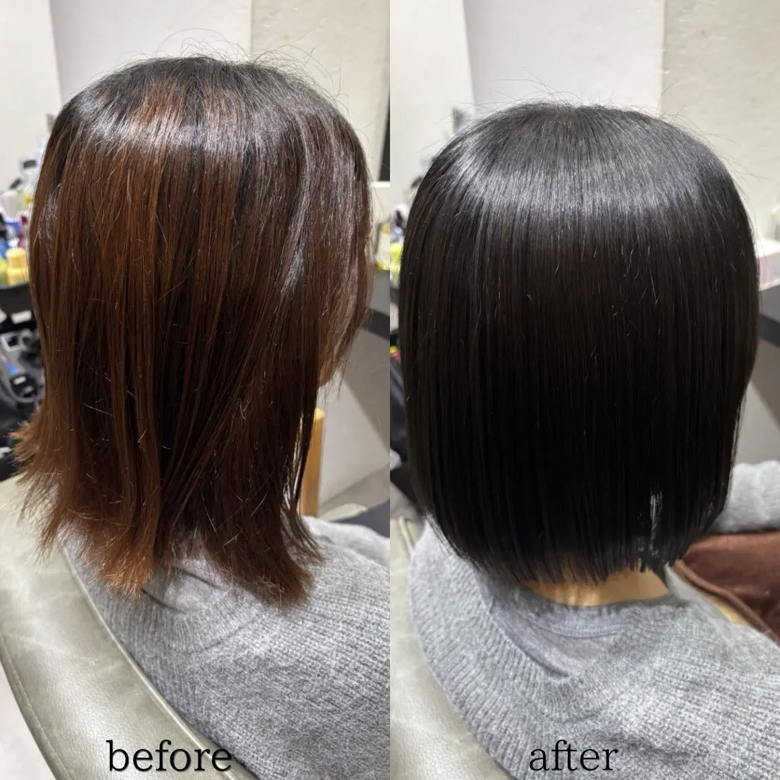 ショート カット 縮毛矯正 ✨似合わせボブ✨ 縮毛矯正のヘアスタイル