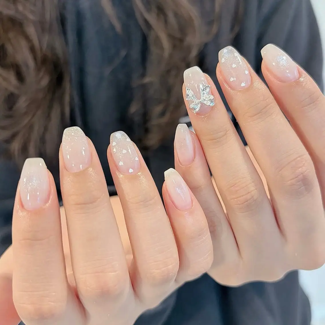 ネイル アートネイル フレンチネイル ジェルネイル グラデーション 韓国ネイル ハンドネイル Akina Nail 亀戸のネイルデザイン