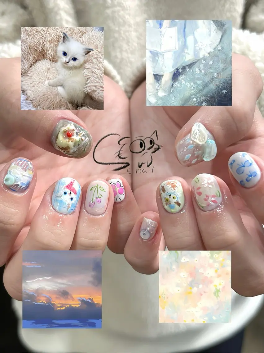 ネイル チークネイル フレンチネイル グラデーション マグネットネイル ワンカラーネイル S.nail _のネイルデザイン