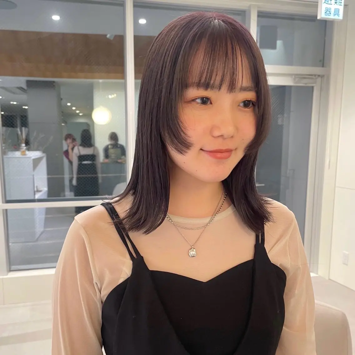 ミディアム カラー ベージュカラー 透明感カラー ダブルカラー カット ヘアカラー トリートメント 髪質改善カラー/ボブ 🌻Mutsumiのヘアスタイル