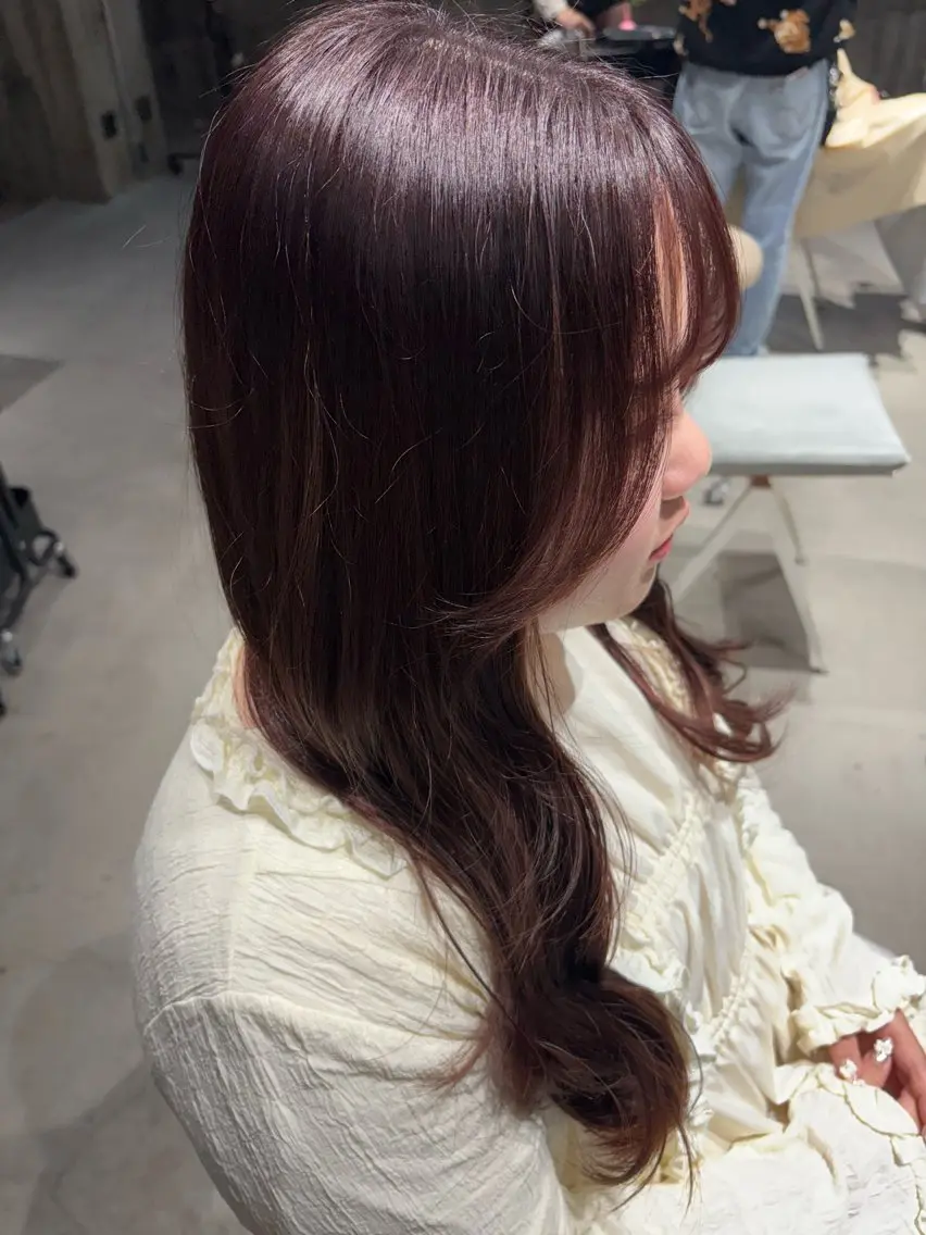 セミロング カラー ダブルカラー ラベンダーカラー ピンクカラー ピンクラベンダー ヘアカラー 玉置七海✨ /透明感/髪質改善のヘアスタイル