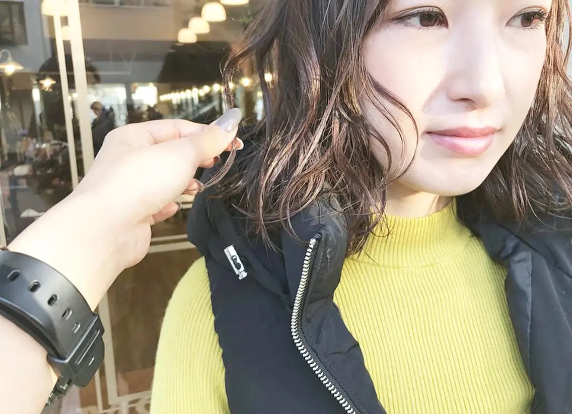 ミディアム カラー ヘアアレンジ マツエク・マツパ カット ヘアカラー トリートメント Kawaguchi Arisaのヘアスタイル