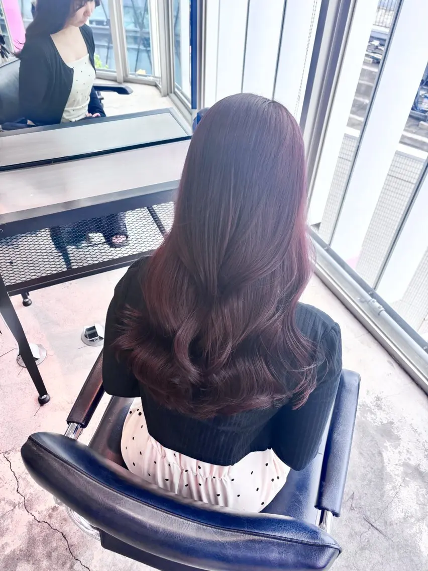 セミロング カラー ヘアアレンジ ヘアカラー トリートメント 🎀モテ暖色× エクステ🎀あかりのヘアスタイル