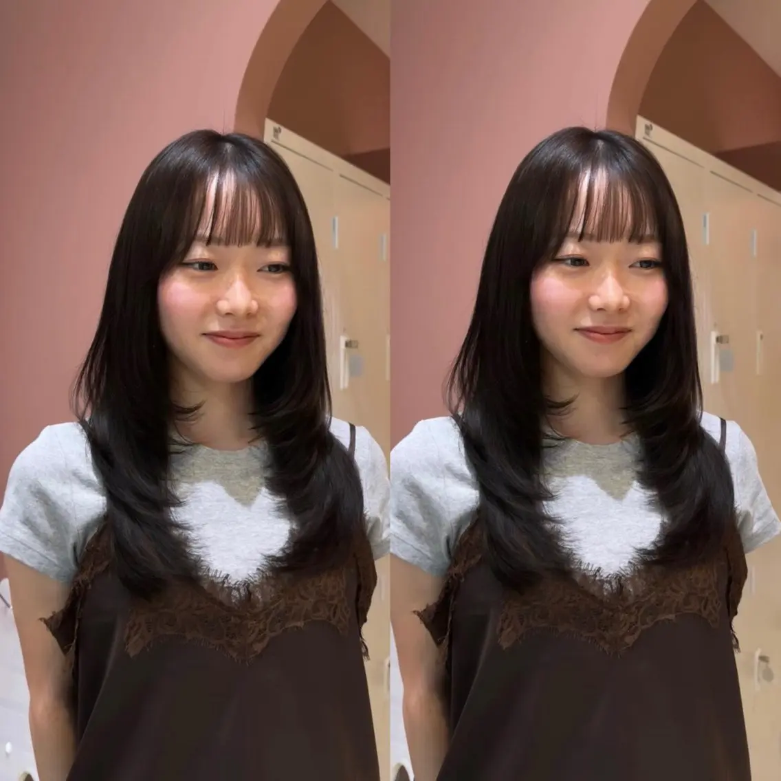 ロング カット ヘアカラー トリートメント 山本 望華のヘアスタイル