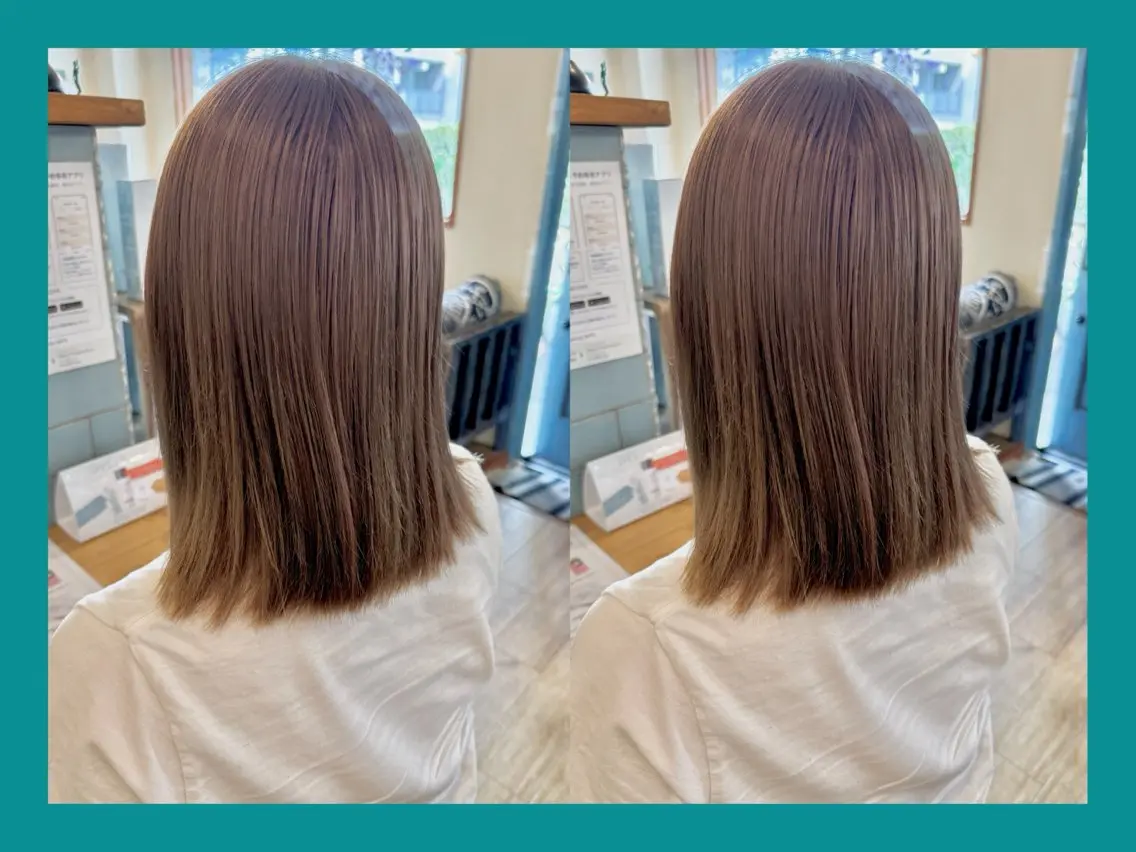 ミディアム カラー ベージュカラー ミルクティーベージュ カット ヘアカラー トリートメント ヘッドスパ 髪質改善/ハイトーン /茅ヶ崎/YUUKAのヘアスタイル