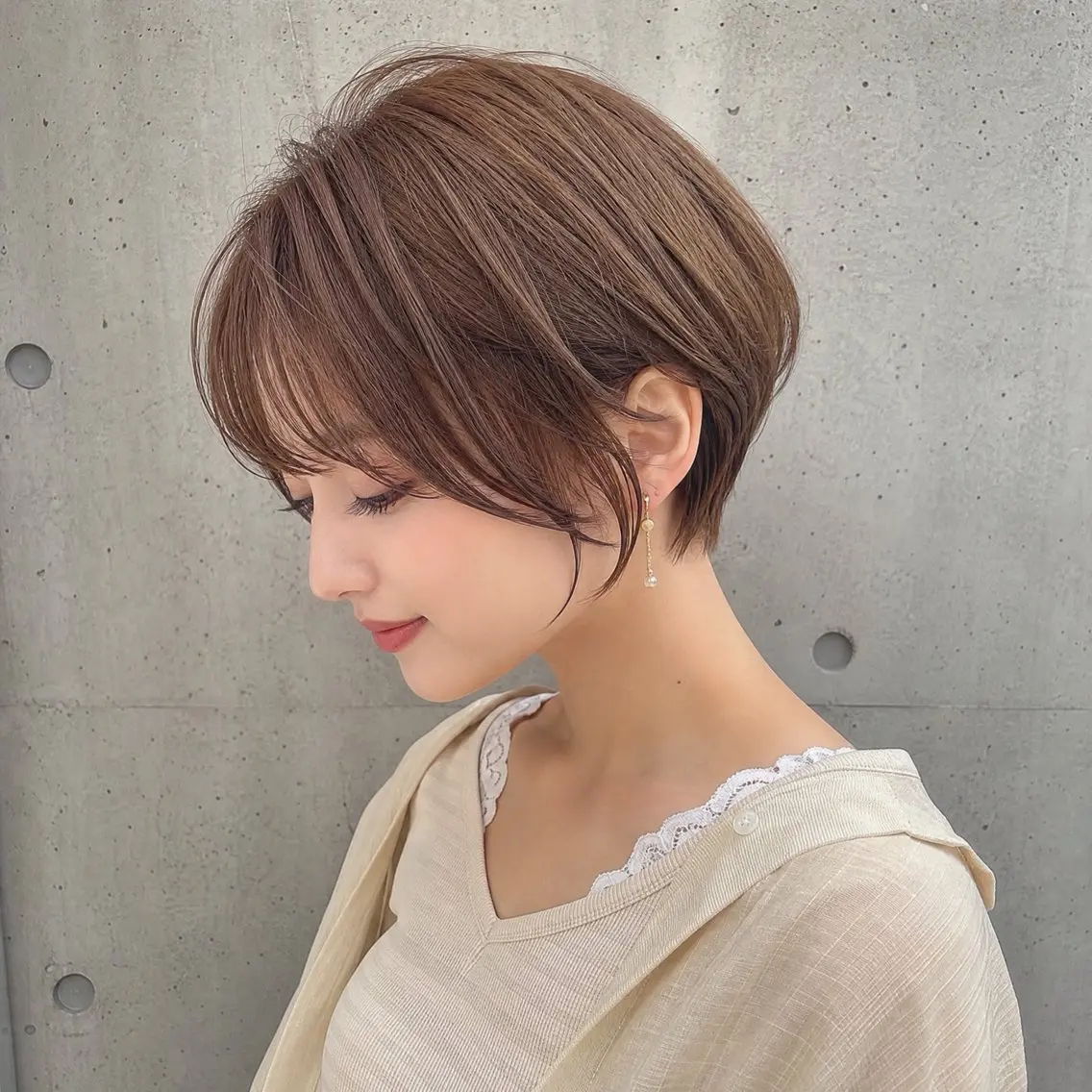 ショート 丸みショートボブ タッセルボブ 吉野のヘアスタイル