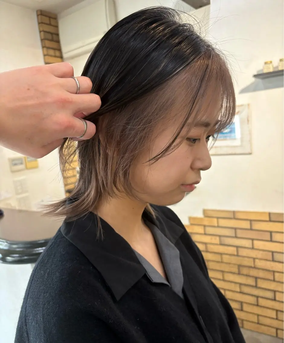 ミディアム カット トリートメント メンズカット✨パーマ 曲がる縮毛矯正ユウキのヘアスタイル