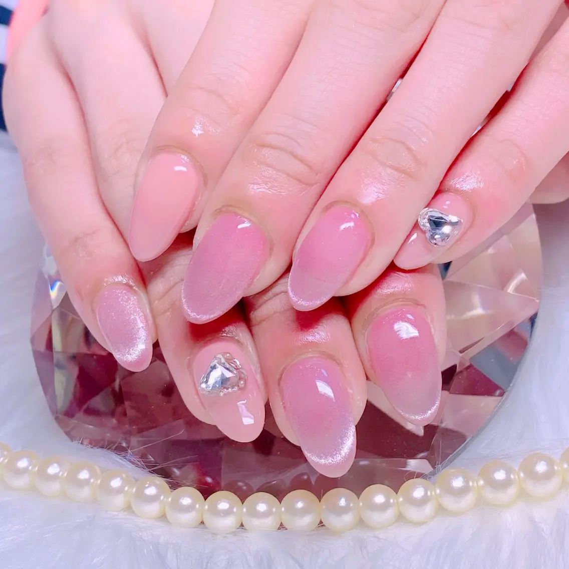ネイル フレンチネイル マグネットネイル Nail Yunaのネイルデザイン