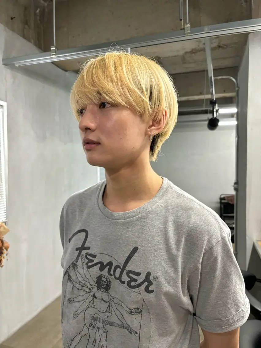 ショート カラー パーマ メンズ カット ヘアカラー トリートメント メンズ/ダブルカラー /パーマ/来栖慧💈のヘアスタイル