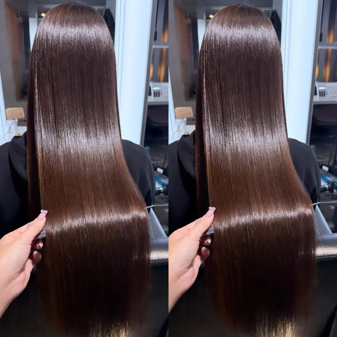 ロング 縮毛矯正 トリートメント 酸性ストレート 髪質改善大槻勇樹のヘアスタイル