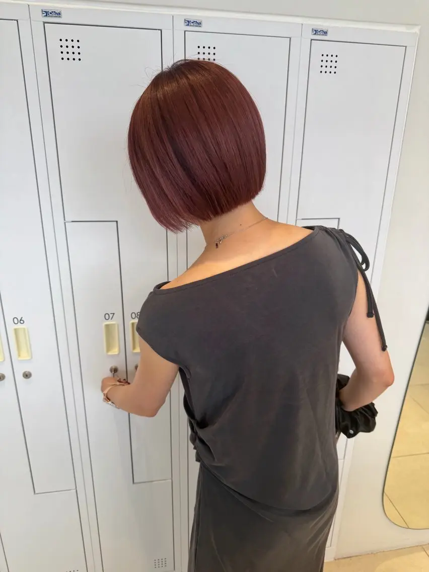 ショート カラー ブリーチ ダブルカラー ブリーチなしカラー ヘアカラー 🎀京都暖色/ 艶髪縮毛/funaのヘアスタイル