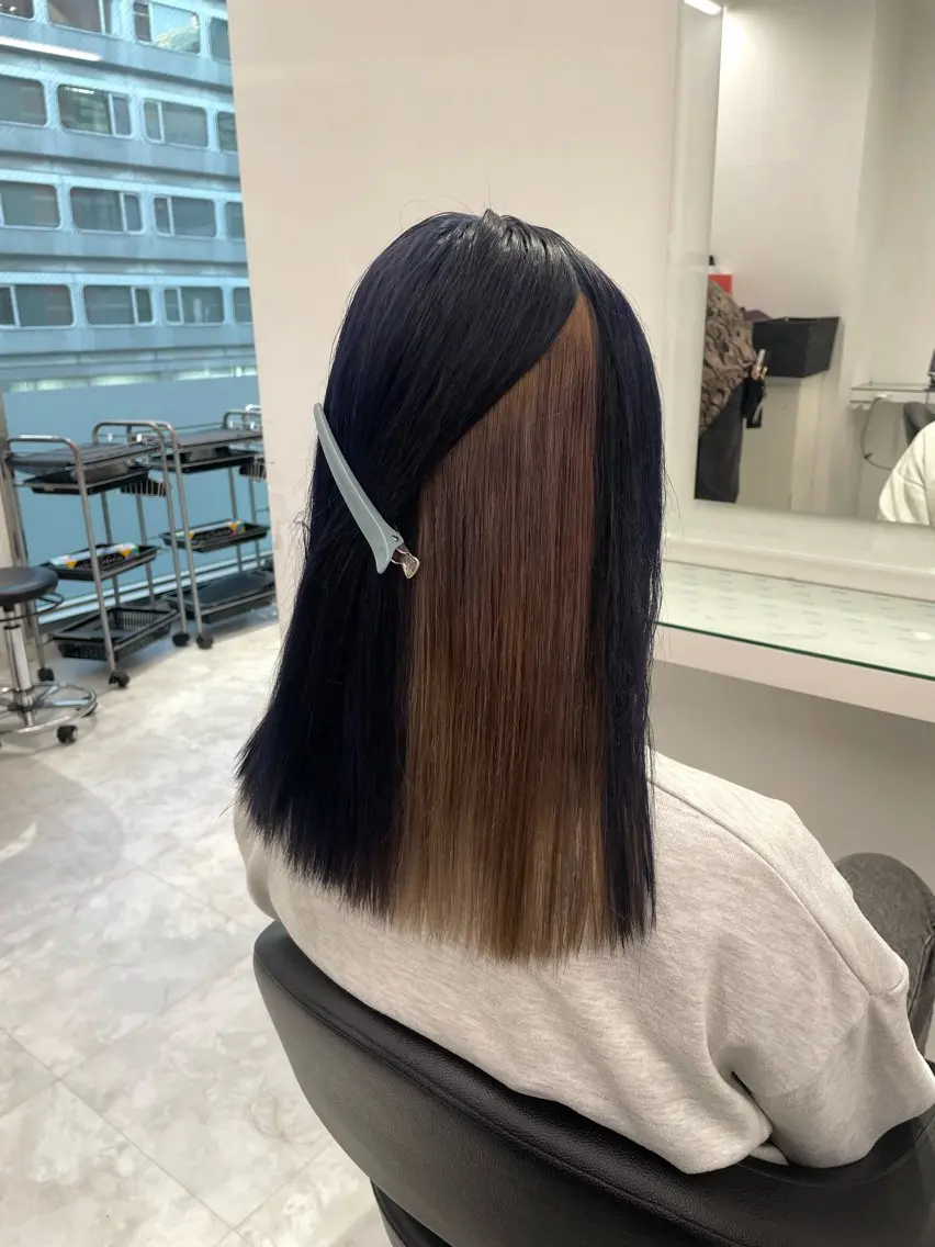 ミディアム カラー ヘアカラー トリートメント ヘッドスパ ヘアセット ❄最強かわいいカラー ❄️MINA❄️のヘアスタイル