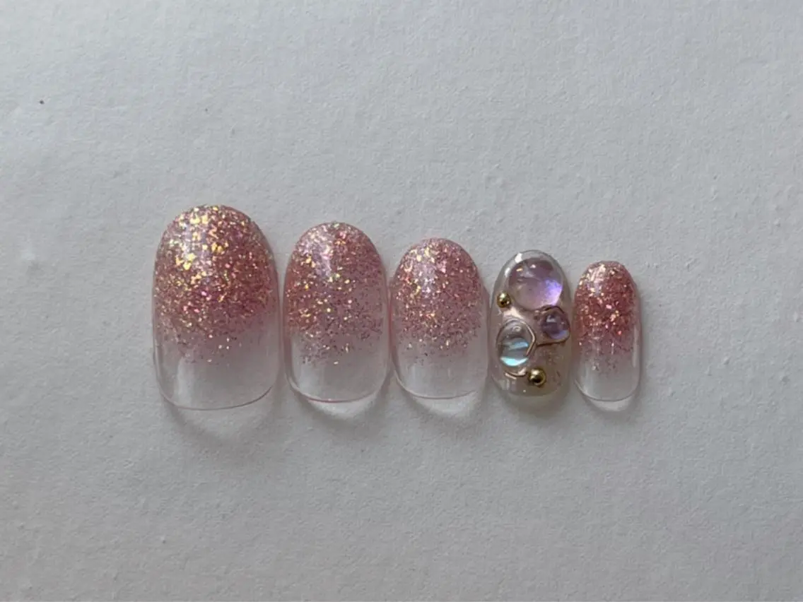 ネイル ラメ(グリッター) ニュアンスネイル Nail Katoのネイルデザイン