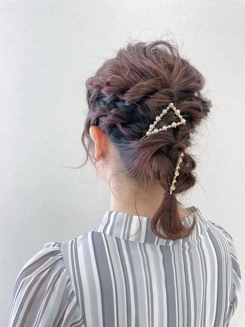 ミディアム ヘアアレンジ CARELLY Rukaのマツエク・マツパデザイン