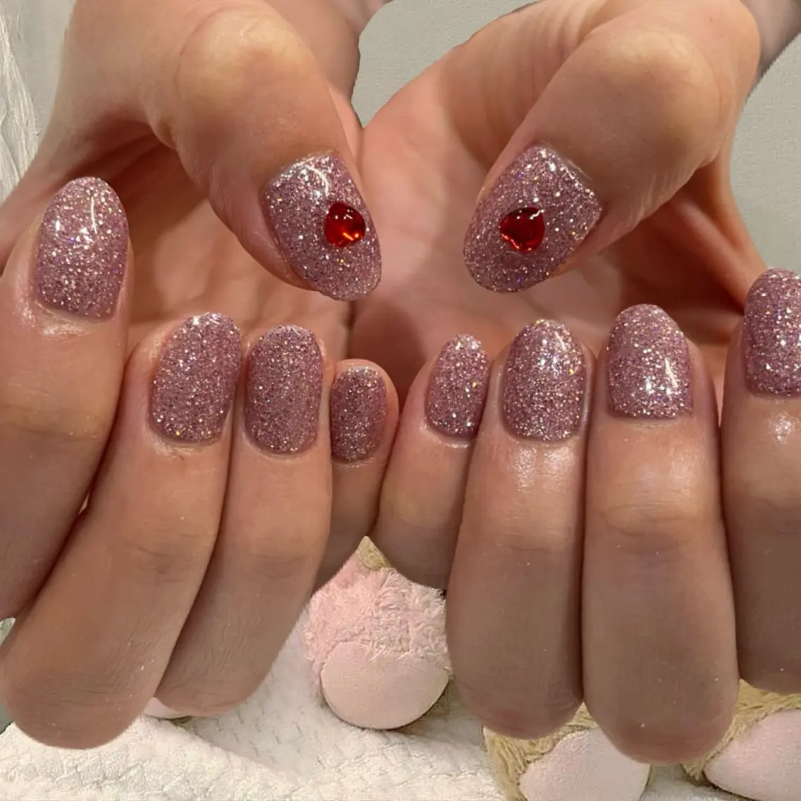 💜うるちゅる✨フラッシュ/ラメワンカラー✨【オフあり】パラジェル使用の写真