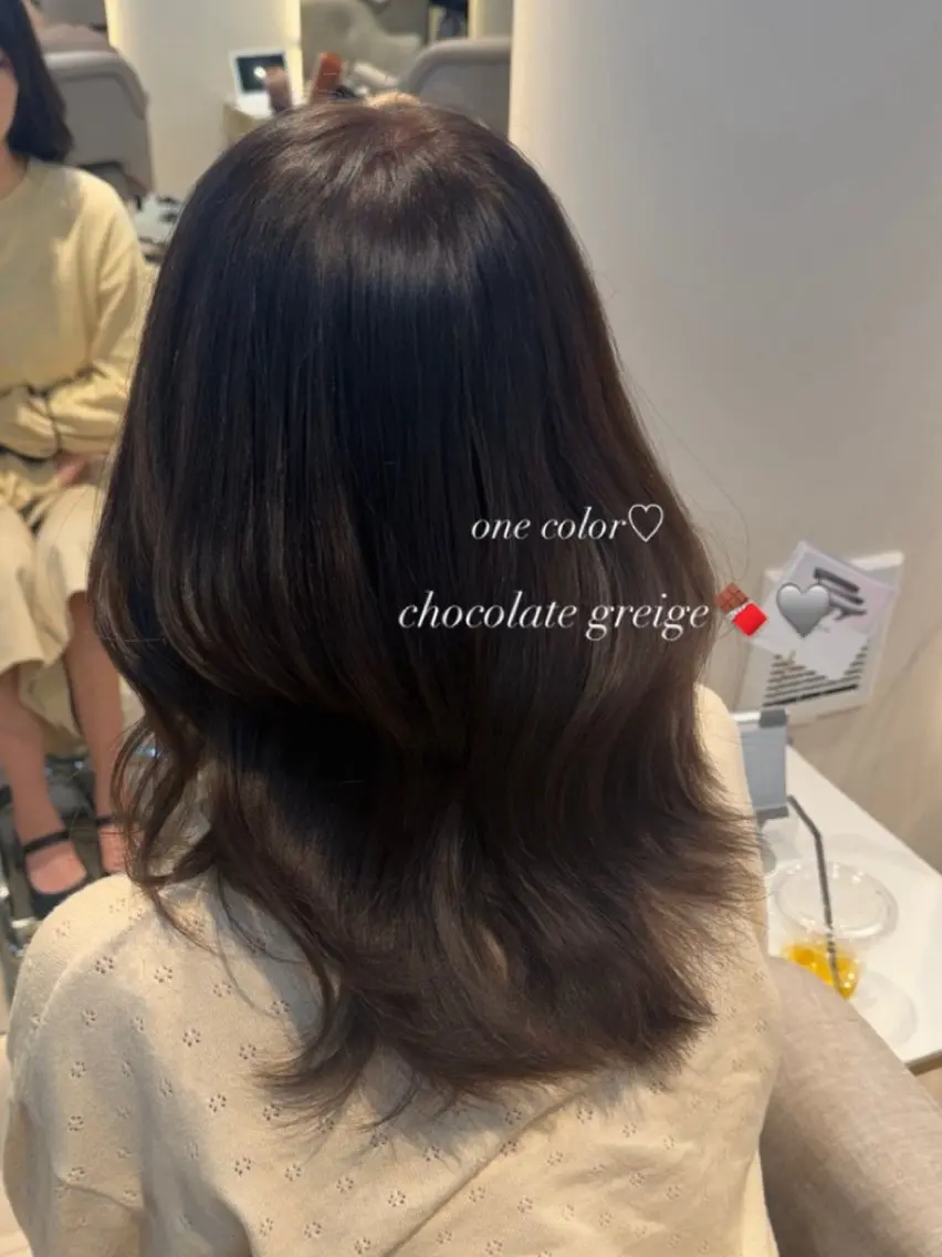 セミロング カラー 透明感カラー ヘアカラー トリートメント 𝑅𝑖𝑛𝑜🖤 ヘアアレンジ/カラーのヘアスタイル