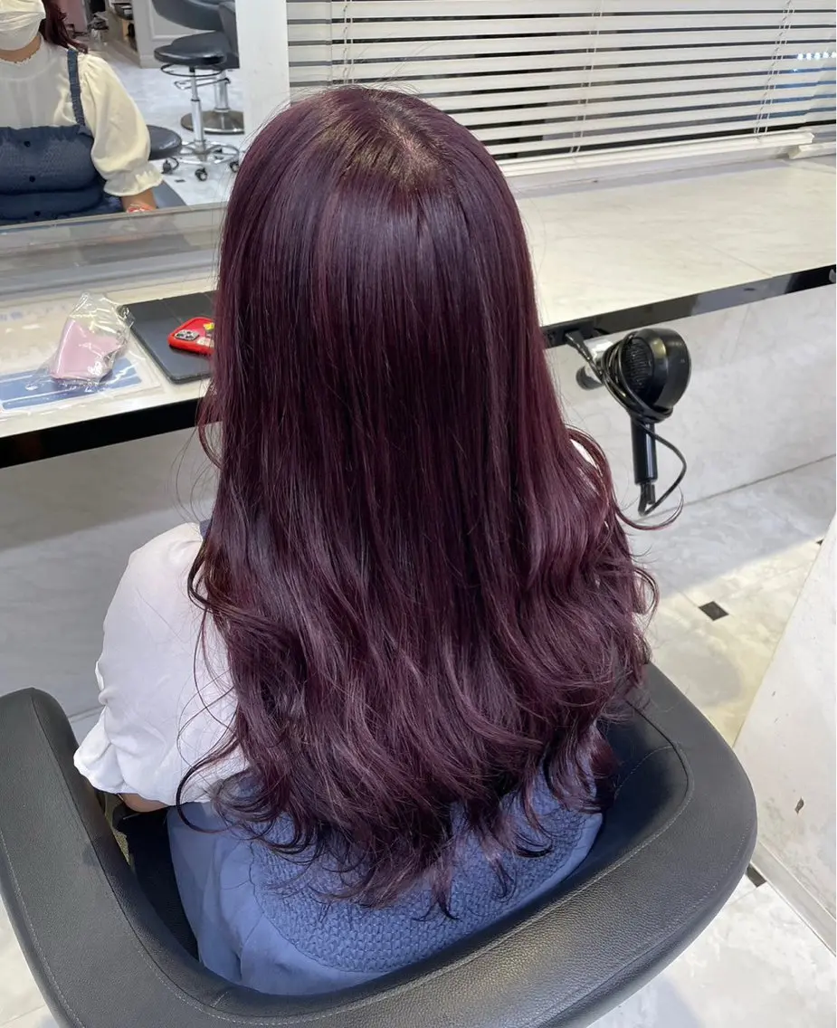 カラー 韓国レイヤー透明感 艶カラー美髪縮毛矯正のヘアスタイル
