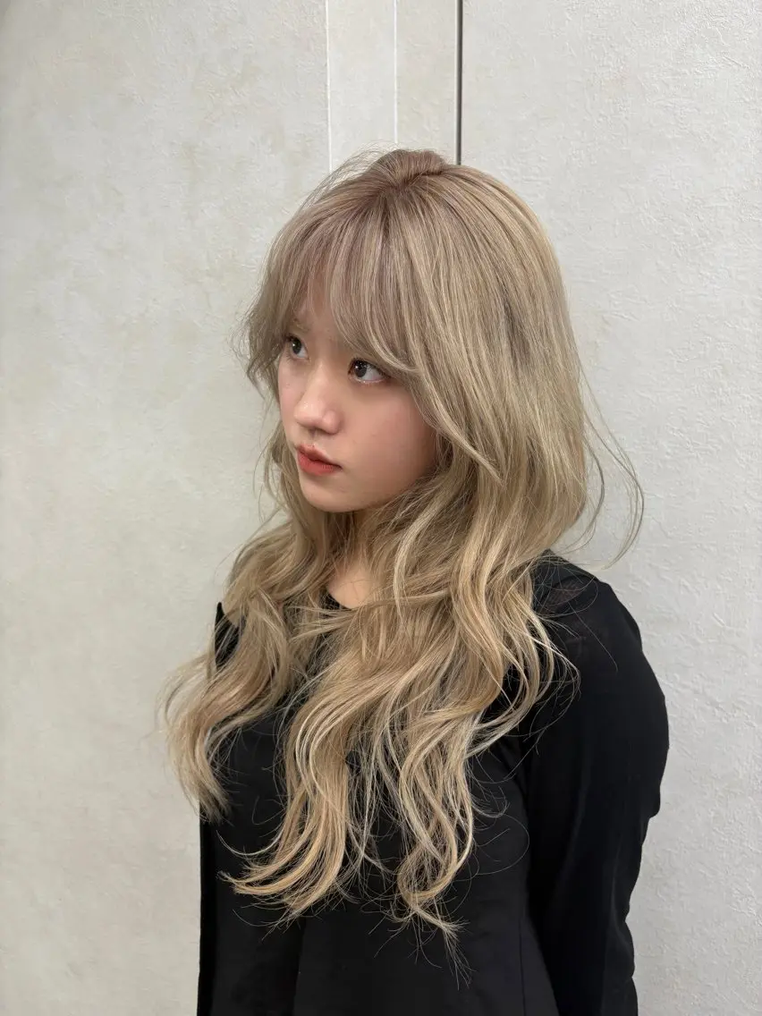 ロング ハッシュカット ハイレイヤー 韓国風ヘア レイヤーカット カット Yuta✂︎ 韓国レイヤー🪽のヘアスタイル
