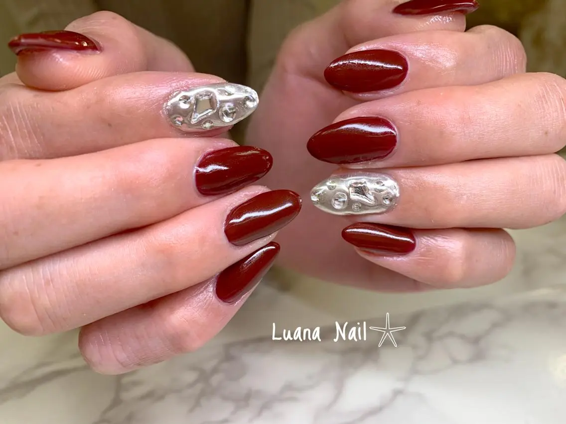 ネイル ミラーネイル ハンドネイル BeauJu by Luana Nailのネイルデザイン