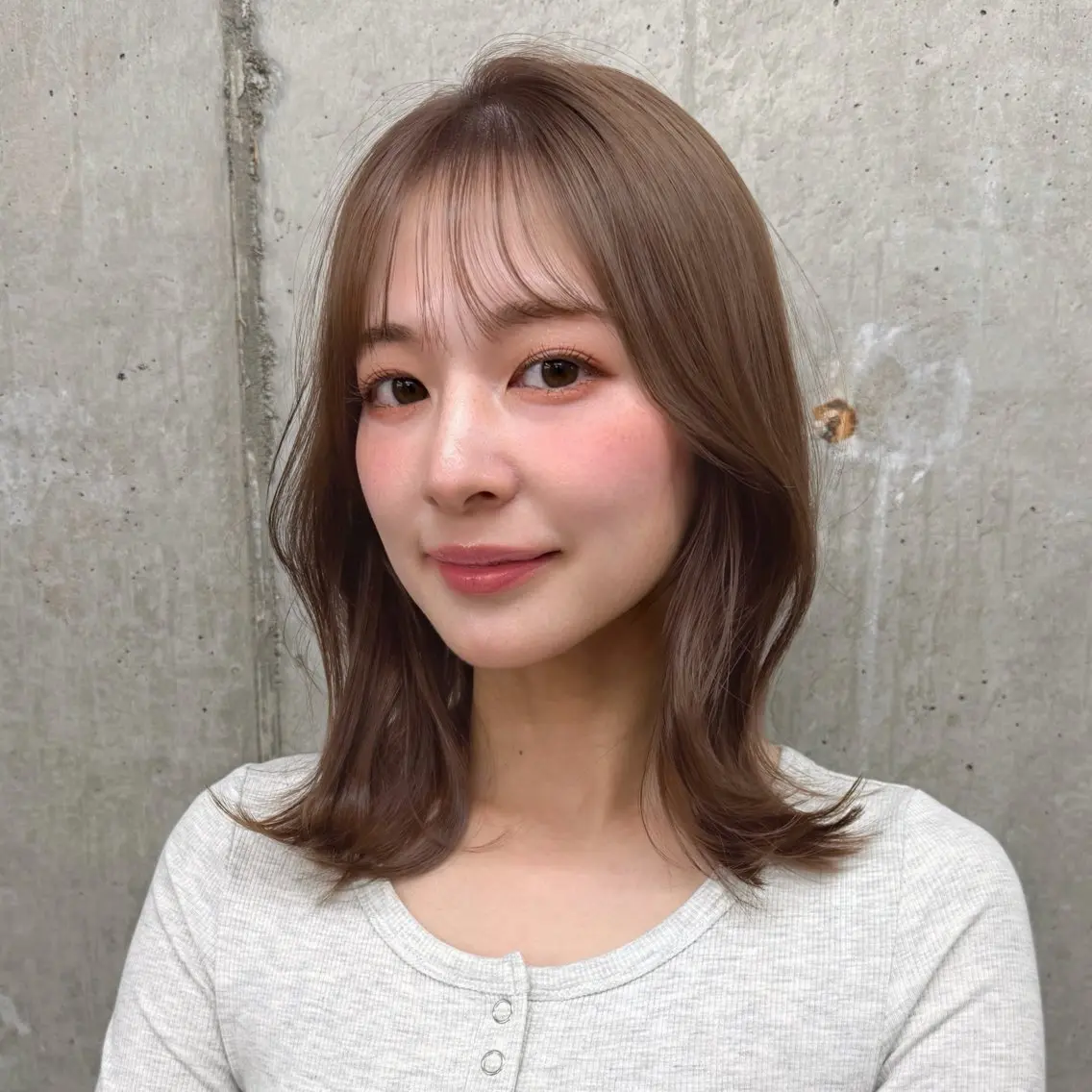 ミディアム カラー レイヤー🐑髪質改善 多幸感カラー/みきとのヘアスタイル
