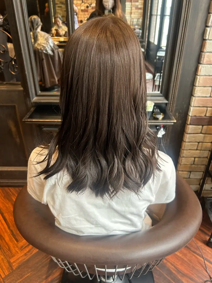 セミロング カラー パーマ INOUE SAKIのヘアスタイル
