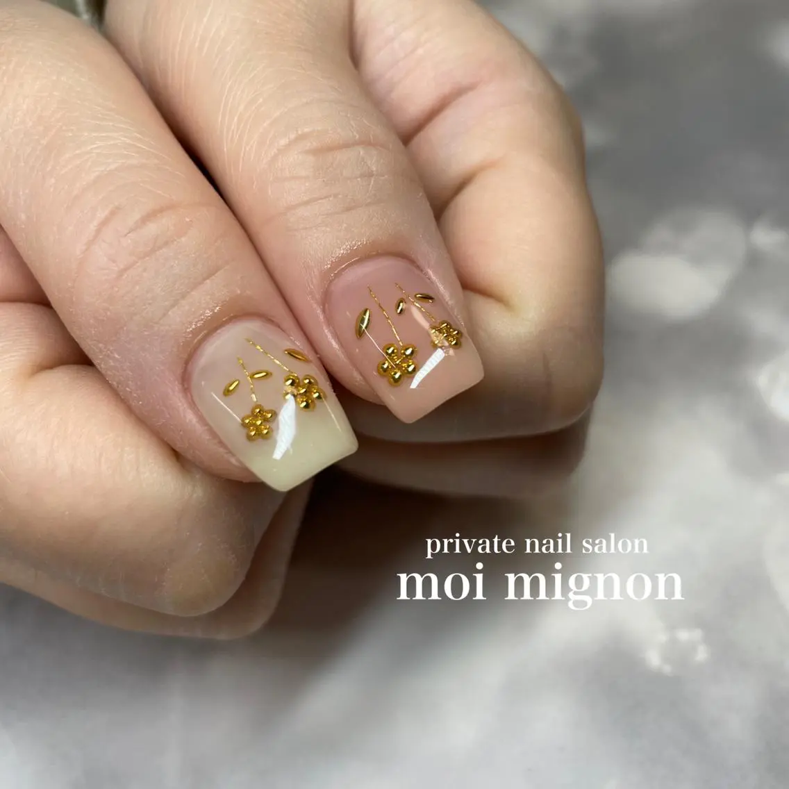 ネイル フラワーネイル スクエアネイル ハンドネイル nailist Aki♡のネイルデザイン