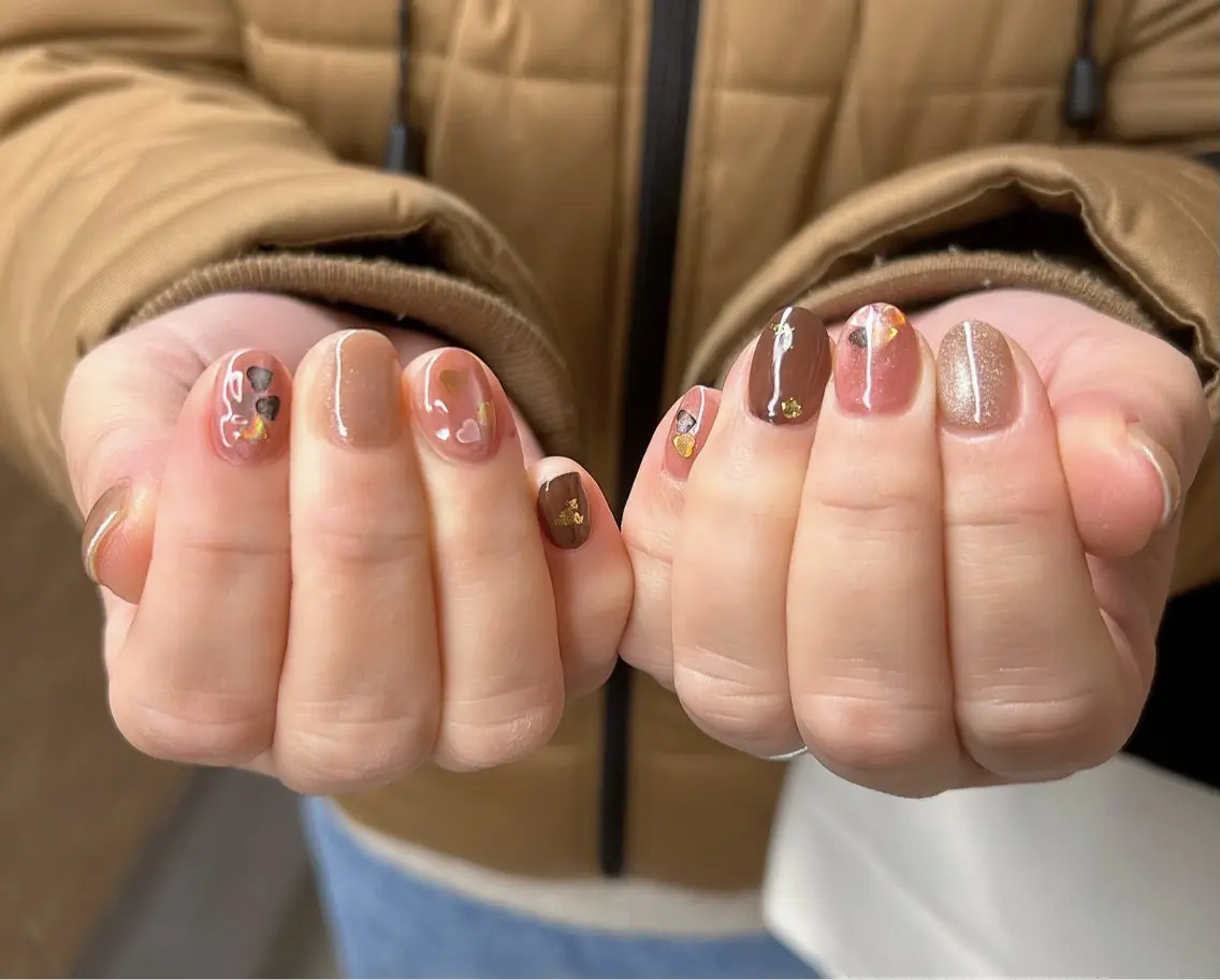 ネイル ハート バレンタイン ハンドネイル 自宅サロン♡ Mamiのネイルデザイン