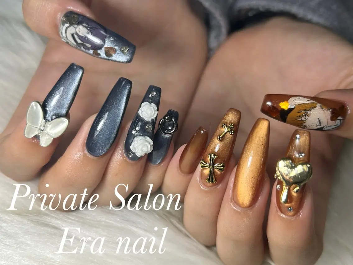 ネイル マグネットネイル スカルプネイル Era nailのネイルデザイン