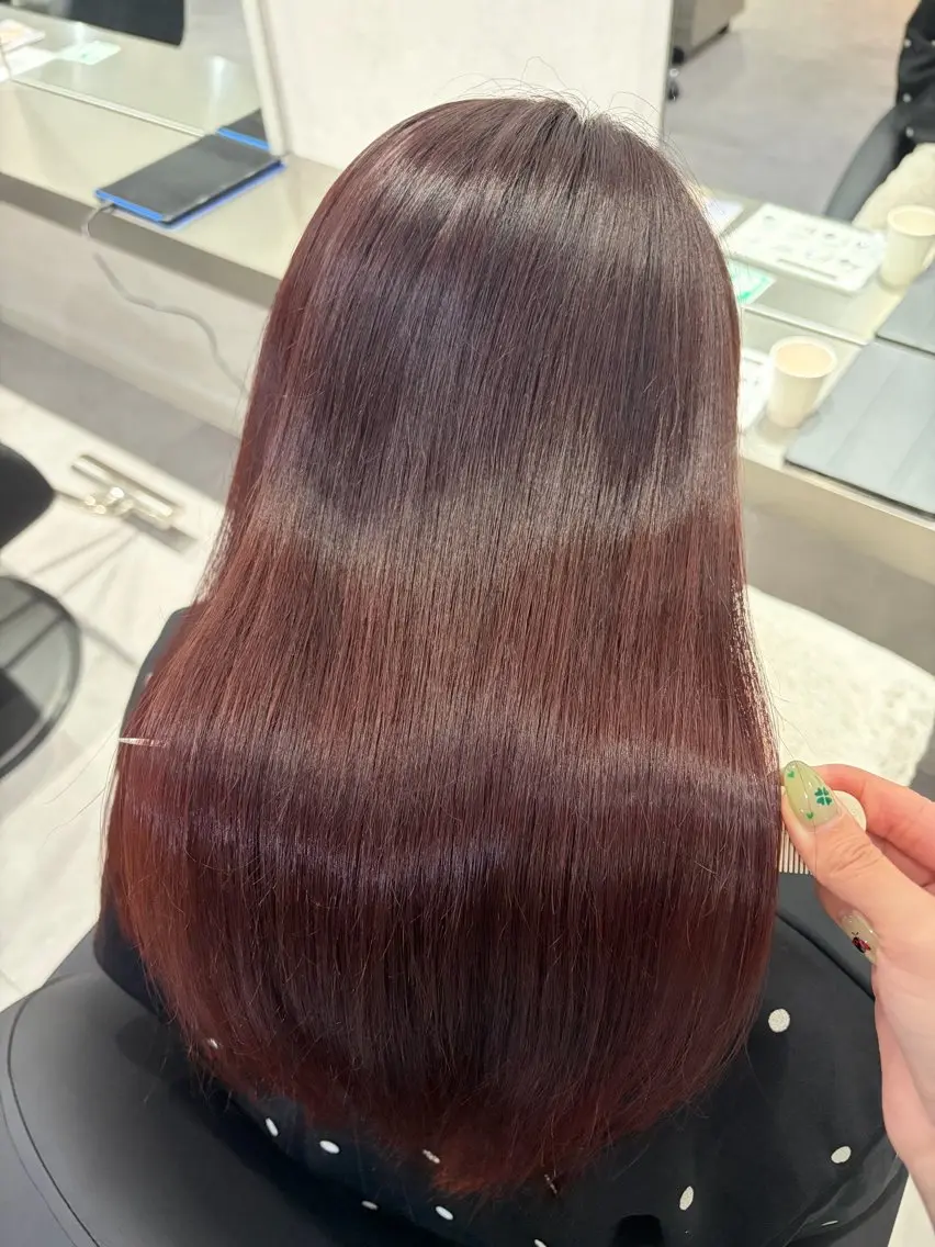 ロング 縮毛矯正 ヘアカラー 縮毛矯正 🫧縮毛矯正支持率 No.1 ほのか🫧のヘアスタイル