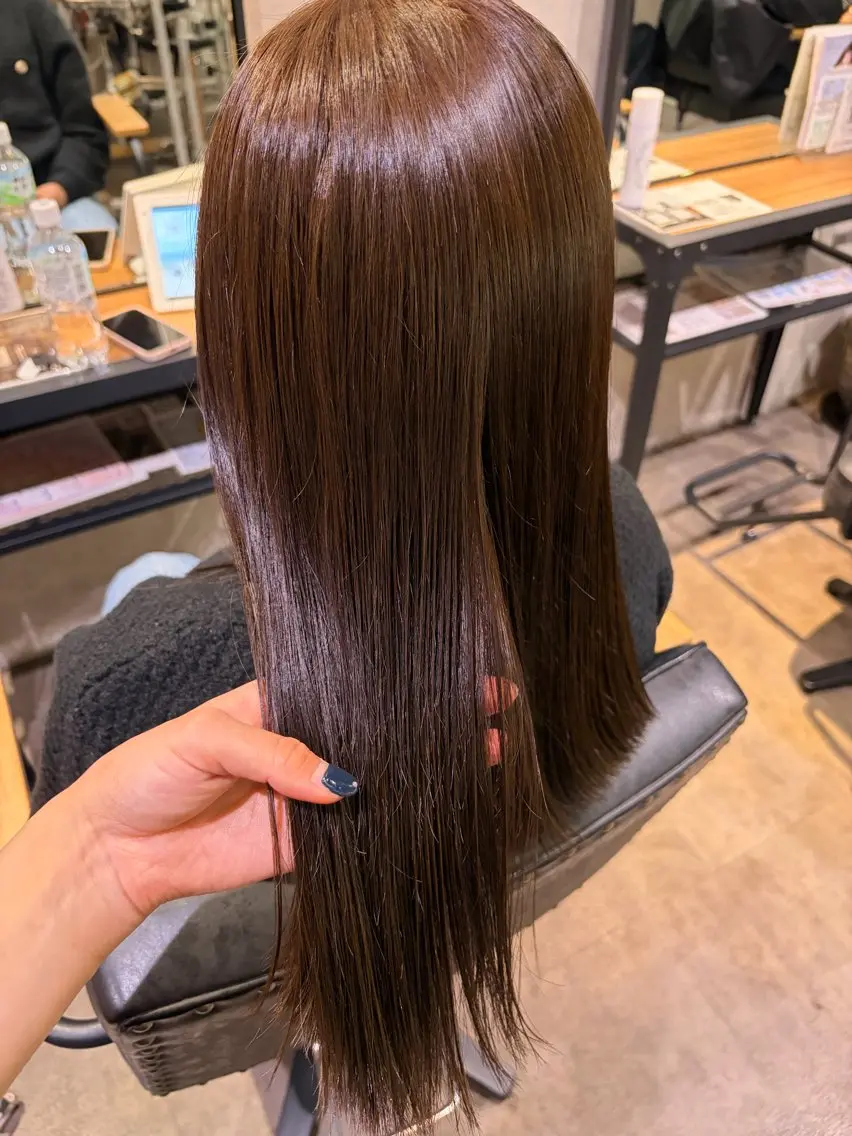 ミディアム カラー ヘアカラー 透明感カラー🫧🎀 まりなのマツエク・マツパデザイン