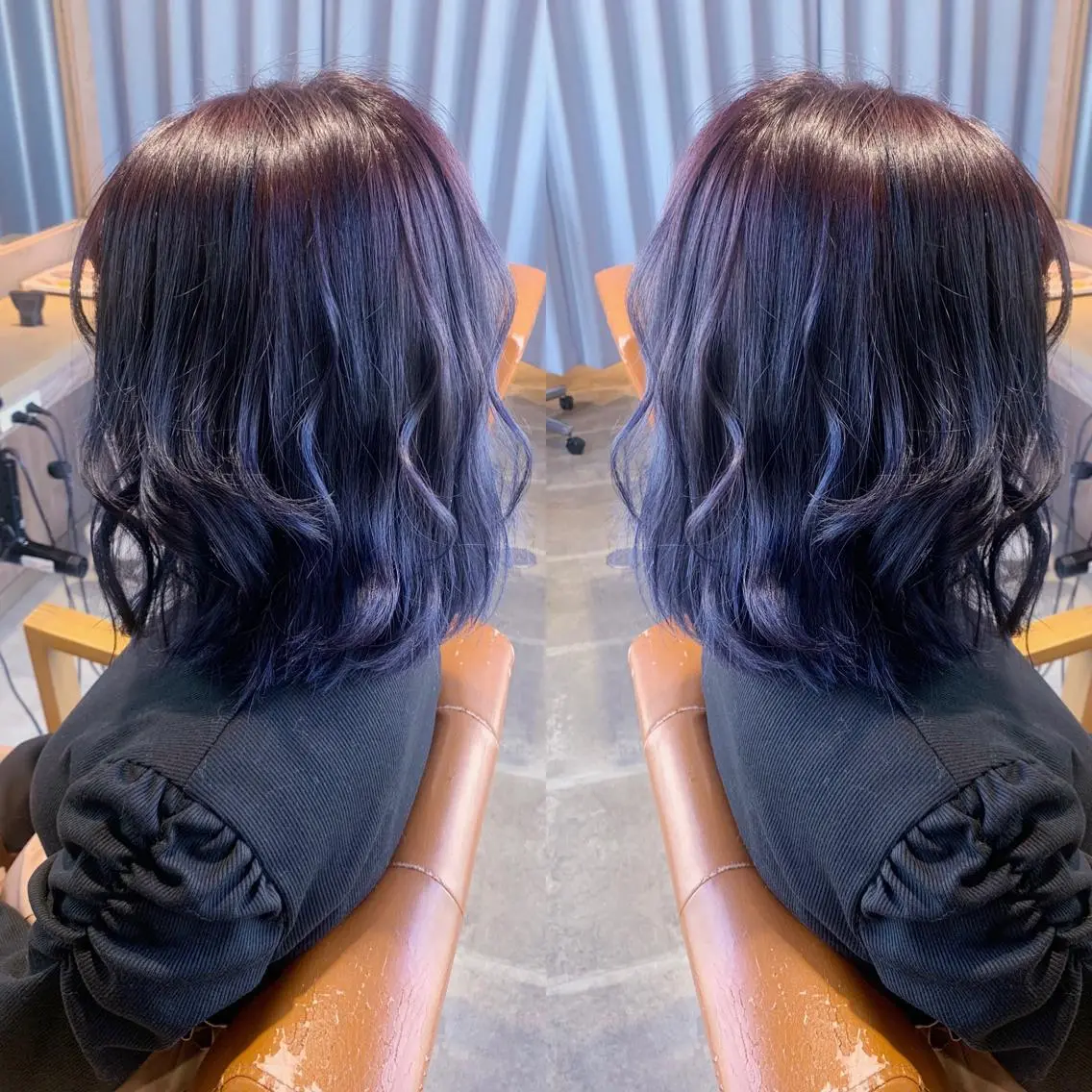 ミディアム カラー パープルカラー 韓国風ヘア 韓国🇰🇷 ✂︎hair 内田愛のヘアスタイル