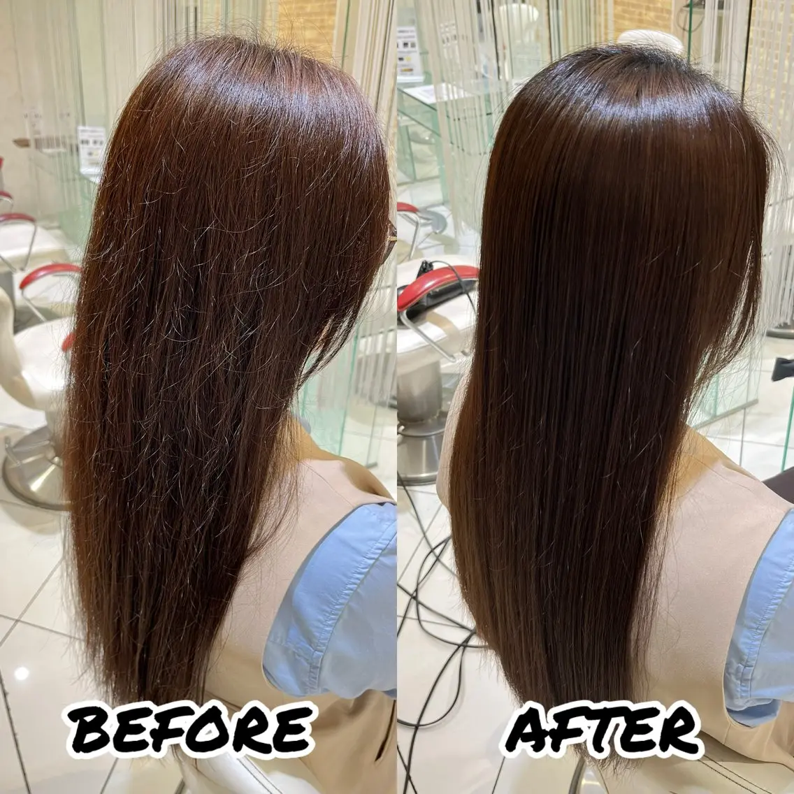 ロング カット 縮毛矯正 トリートメント 髪質改善美容師 鈴木のヘアスタイル