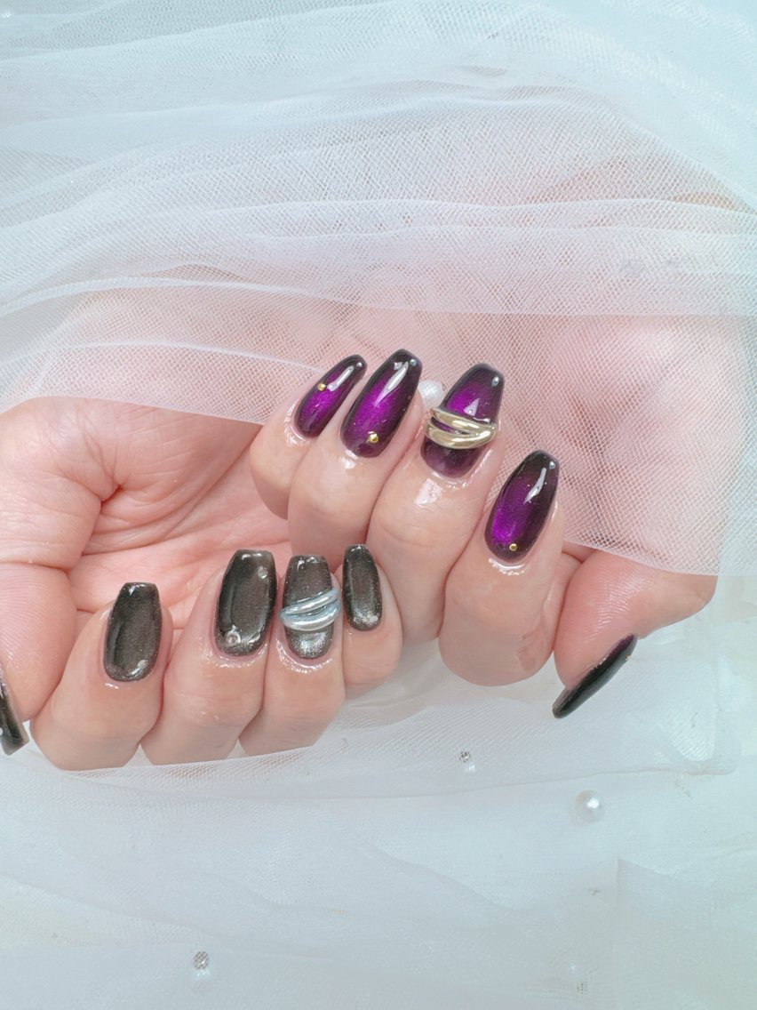 ネイル アートネイル チークネイル フレンチネイル ジェルネイル ガラスフレンチ ハンドネイル Queeens nailのネイルデザイン