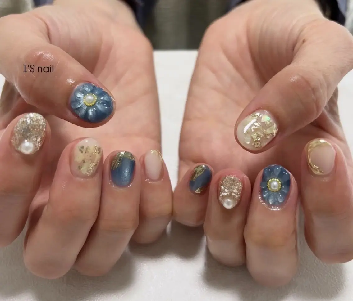 ネイル フラワーネイル ぷっくりネイル I'S nail 佐野のネイルデザイン