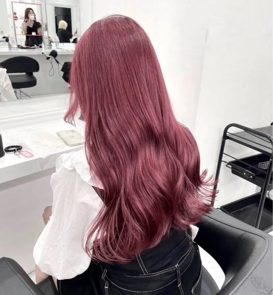 ロング カット ヘアカラー 🎀愛されピンク ラベンダー💜ゆいのヘアスタイル