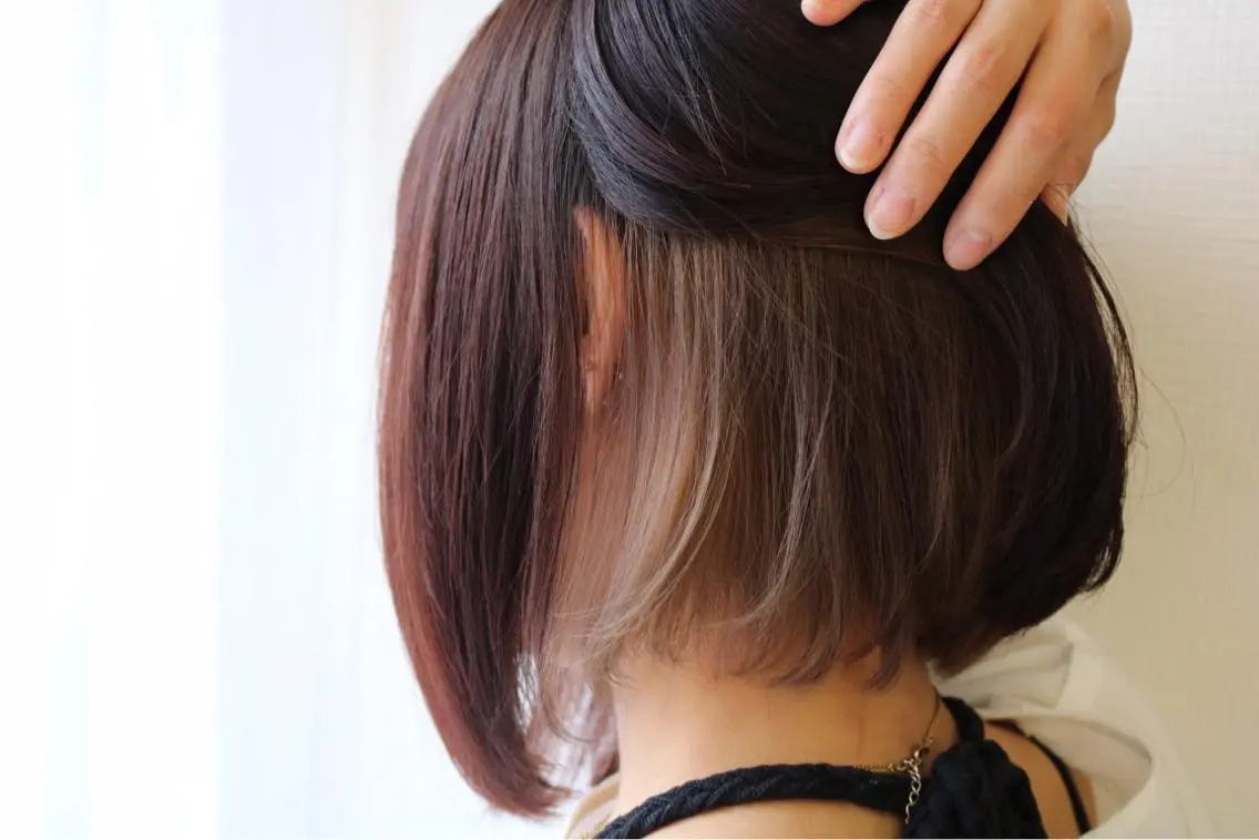 ミディアム カラー インナーカラー 杉田 健太のヘアスタイル