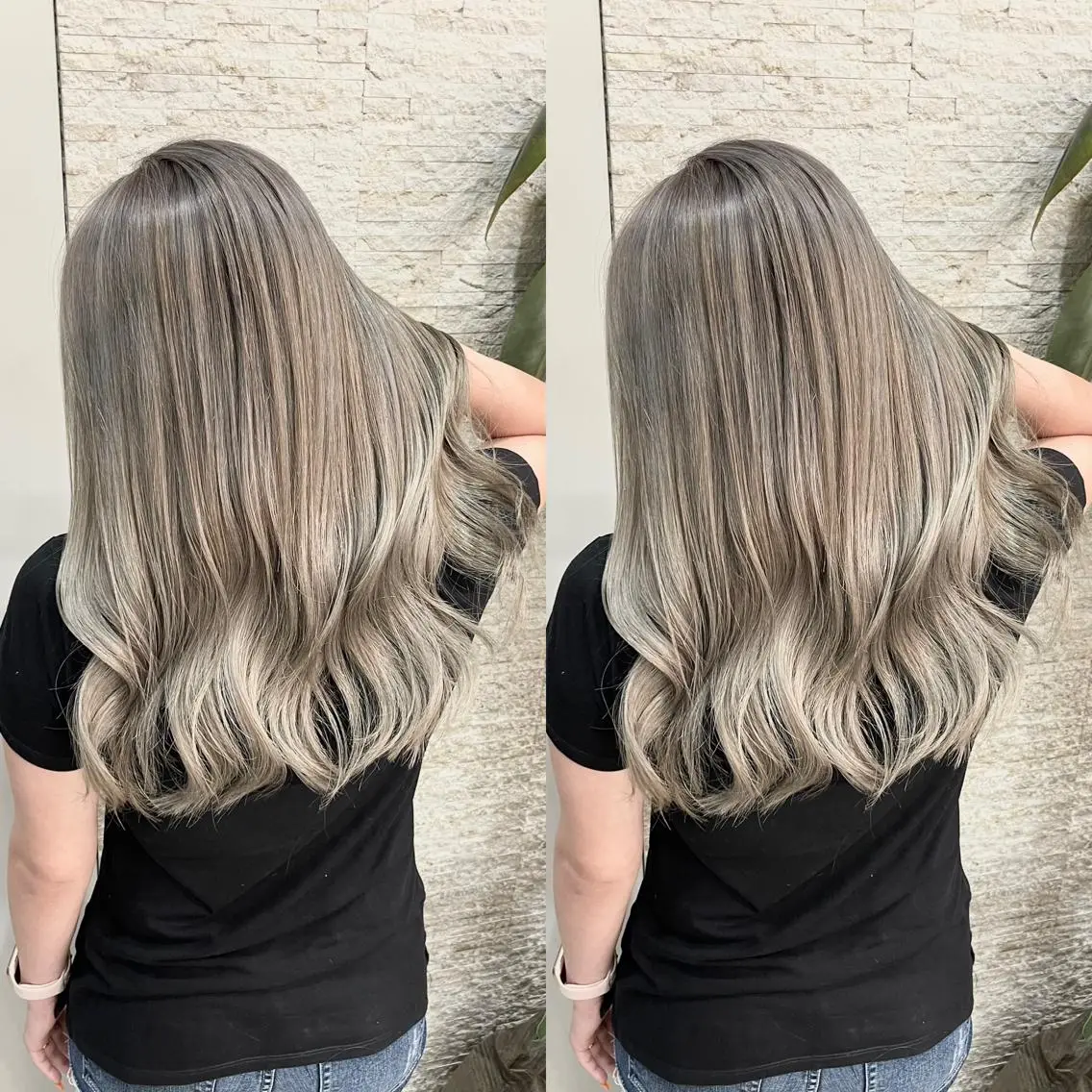 セミロング ヘアカラー トリートメント Y Uのヘアスタイル
