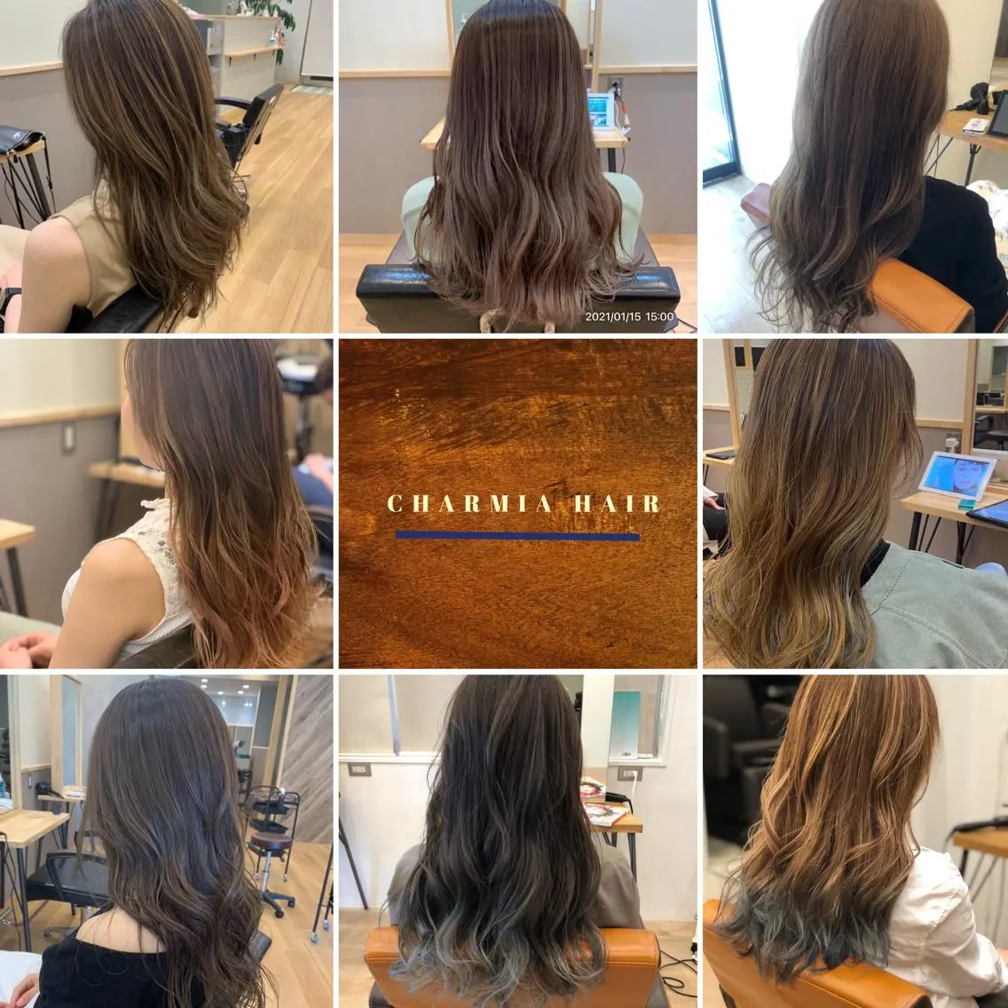セミロング カラー ブリーチ カット ヘアカラー パーマ 縮毛矯正 トリートメント シャルミア ヘアのヘアスタイル