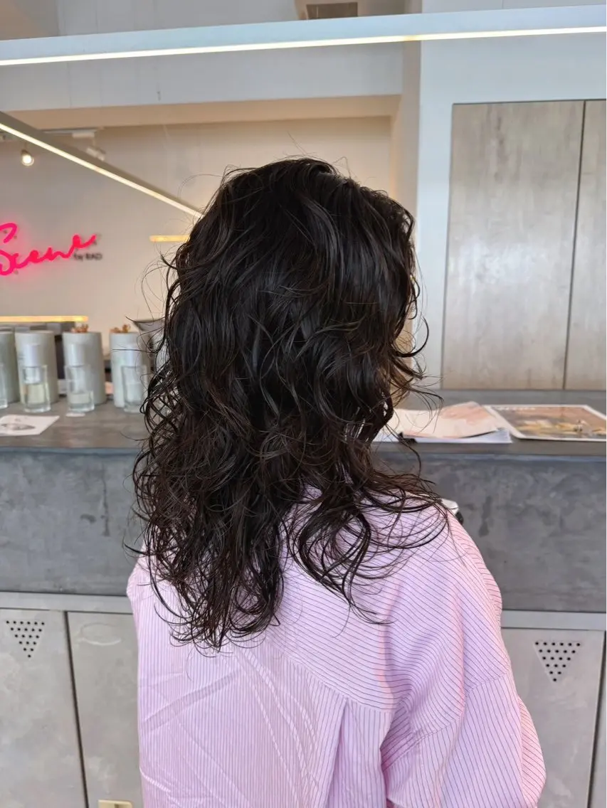 ロング パーマ デジタルパーマ カット パーマ トリートメント 似合わせ特化❤️ カット/パーマ/梅田のヘアスタイル