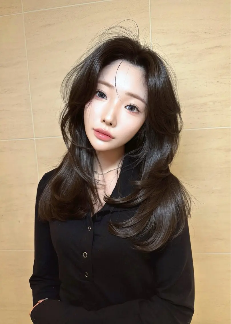 ロング カラー 透明感カラー レイヤーカット ヘアカラー トリートメント 色気ヘア💄 TAKAHIROのヘアスタイル