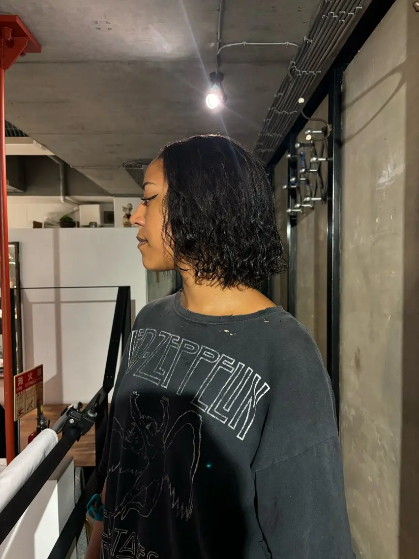ミディアム ボブ くせ毛 kiyono moekaのヘアスタイル