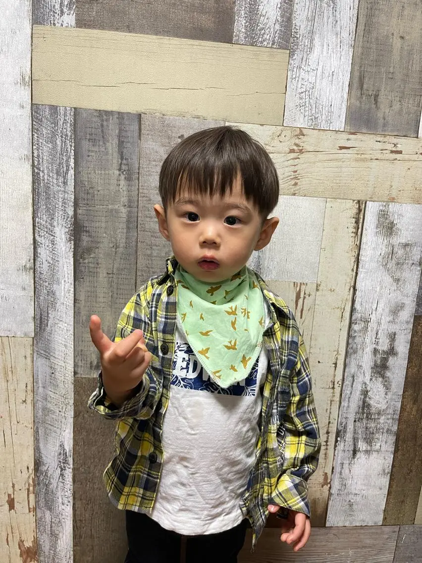 小学生(メンズ様)のカット➕パーマの写真