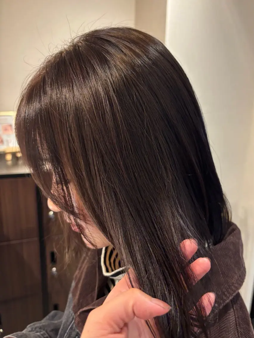 ミディアム ヘアカラー miyu/ヘアセット ブリーチモデル募集中のヘアスタイル
