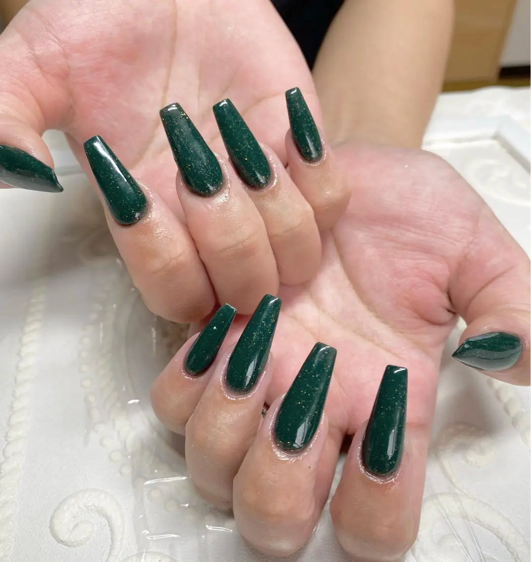 ロング ネイル グリーン ハンドネイル LUNE NAILのその他イメージ