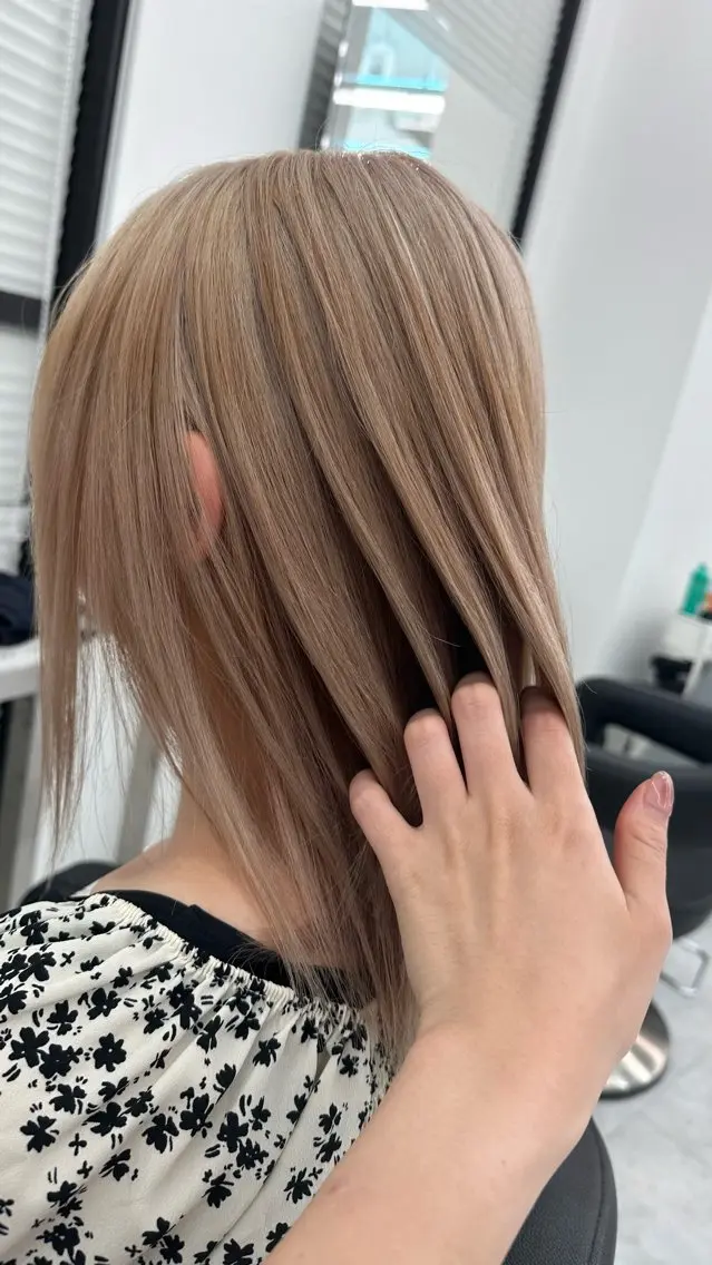 ミディアム カラー ヘアカラー トリートメント ヘッドスパ ヘアセット 似合わせstyle ❤︎misaki❤︎のヘアスタイル