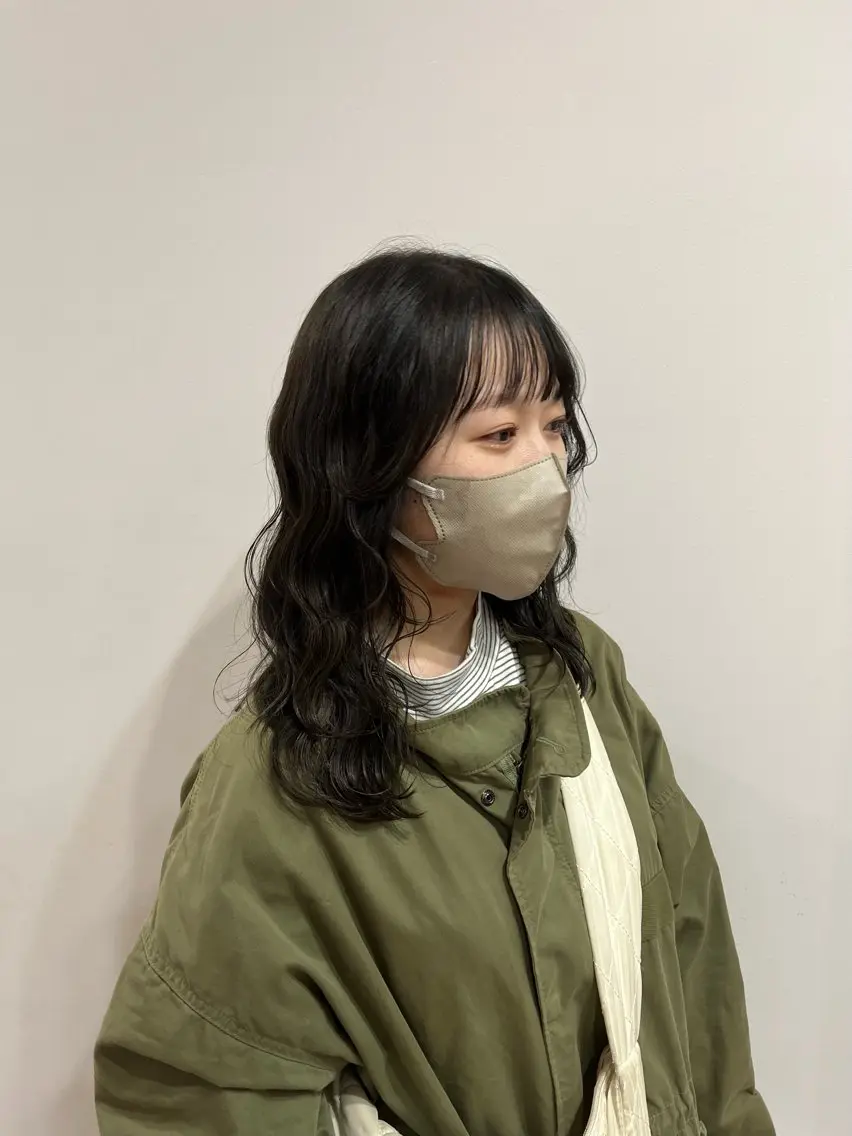 セミロング カラー ブラウンカラー オリーブブラウン 栄カラー🐾 mihoのヘアスタイル